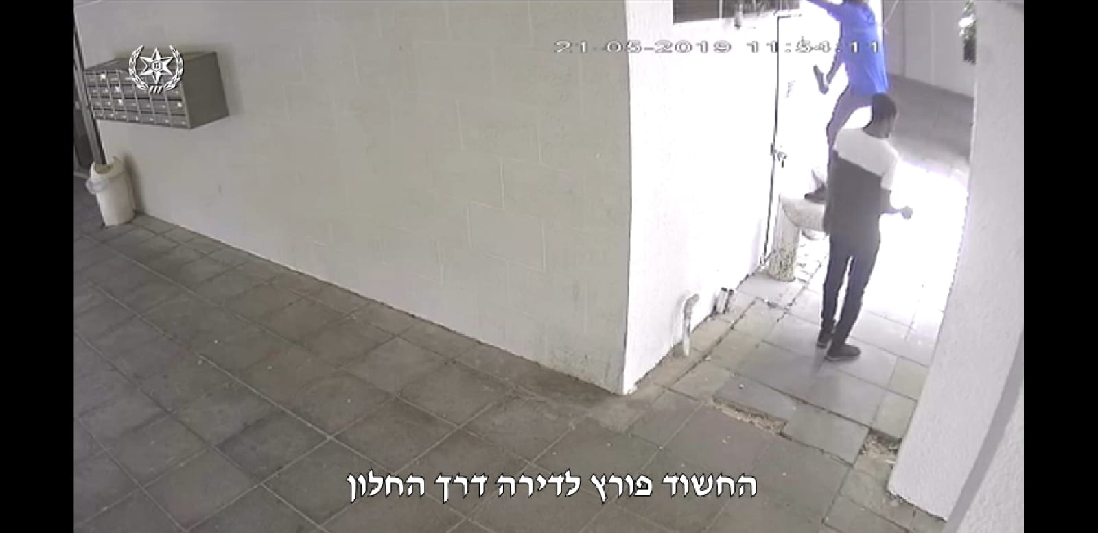 פריצה לדירה בראשל"צ | צילום מסך: דוברות המשטרה