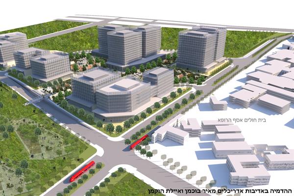 בדרך לרובע תעסוקה במחנה צריפין