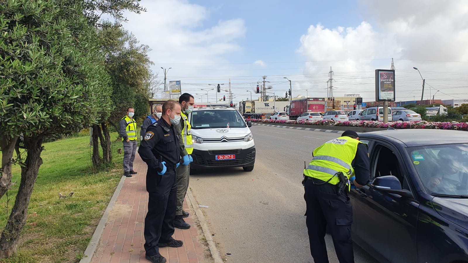 אכיפת הקורונה. קרדיט: דוברות המשטרה