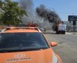 רכב טיאוט רחובות עלה באש בראשון לציון