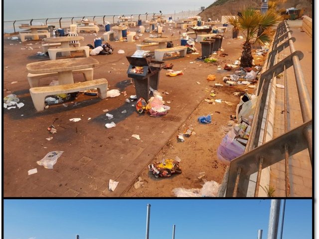 המתחם המדובר לפני ואחרי. צילומים: דוברות עיריית ראשון לציון