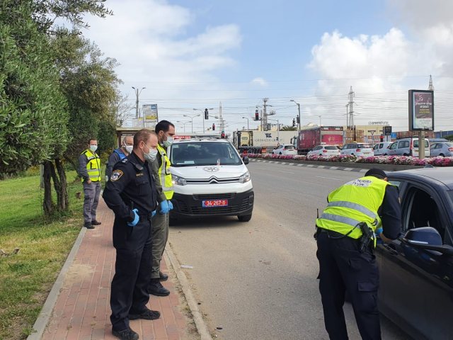 אכיפת הקורונה. קרדיט: דוברות המשטרה