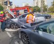 שני נפגעים בתאונת דרכים בשדרות בני ברית באשדוד